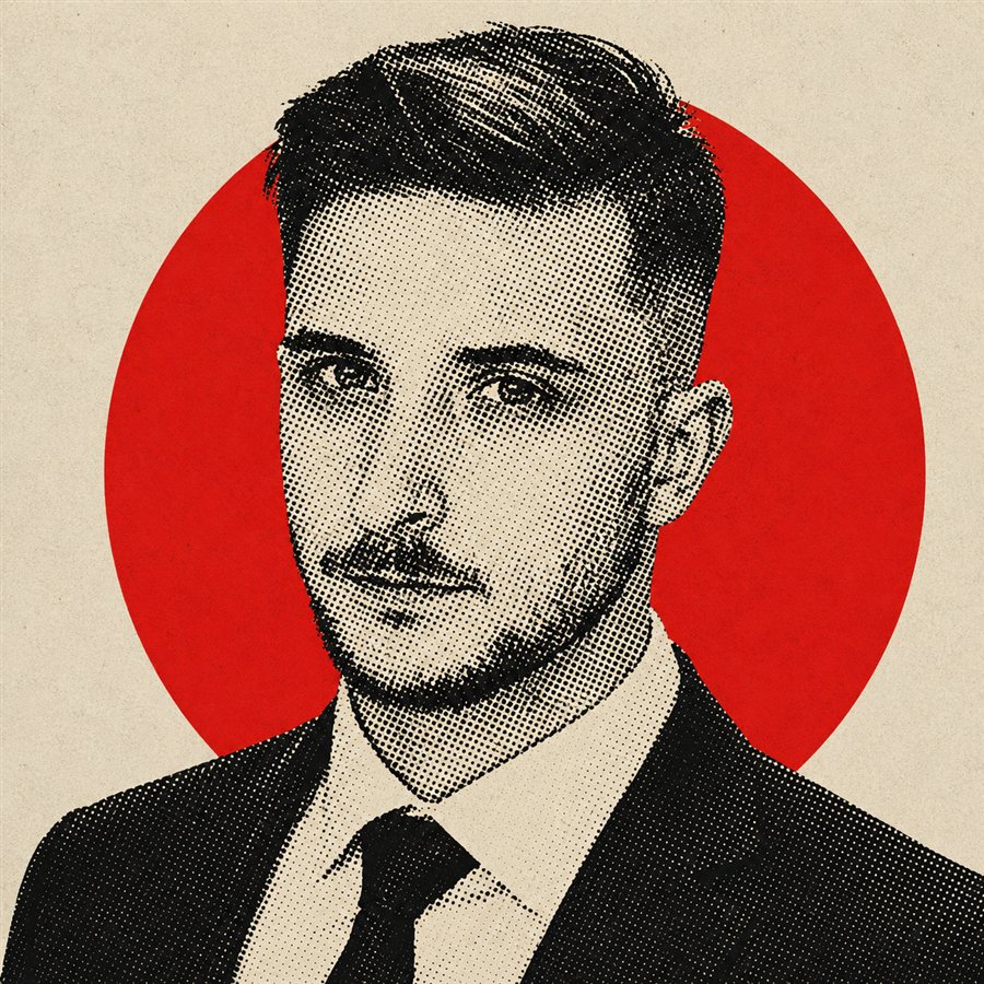 Paweł Madejski — portret w stylu plakatowym
